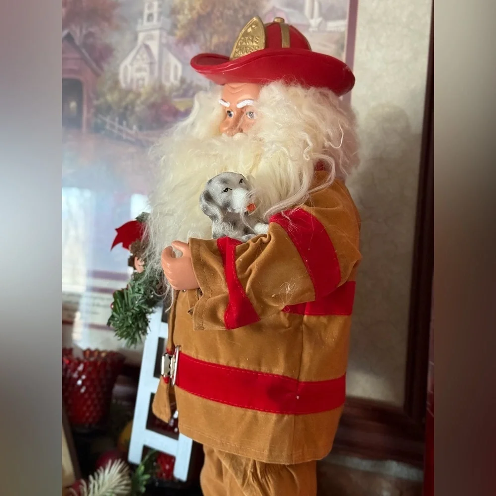 Home For The Holidays fireman santa